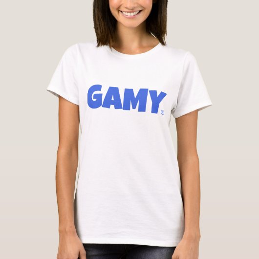 GAMY® Royal blue Logo Damen T-Shirt Tシャツ (正面)