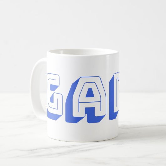 GAMY Royal blue Logo Tasse 325 ml コーヒーマグカップ (正面左)
