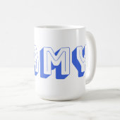 GAMY Royal blue Logo Tasse 443 ml コーヒーマグカップ (正面右)