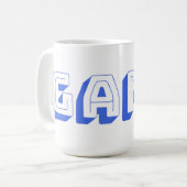 GAMY Royal blue Logo Tasse 443 ml コーヒーマグカップ (正面左)