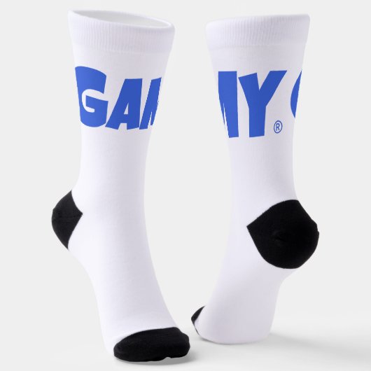 GAMY® Royal blue Logo Unisex ソックス (傾斜あり)