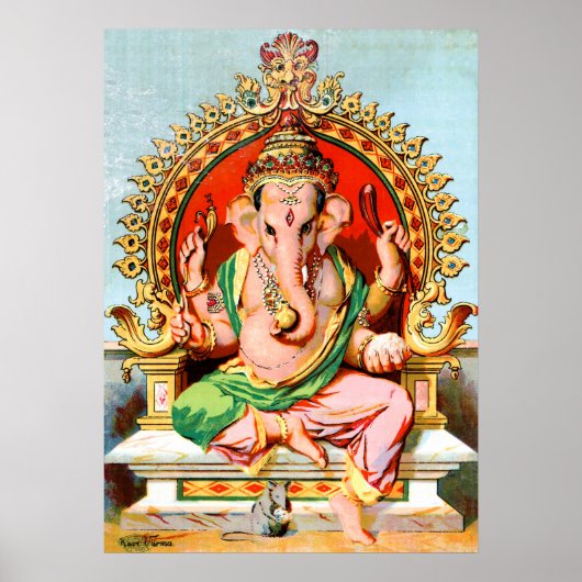 Ganapathi by Ravi Varma.金砂 ポスター (正面)