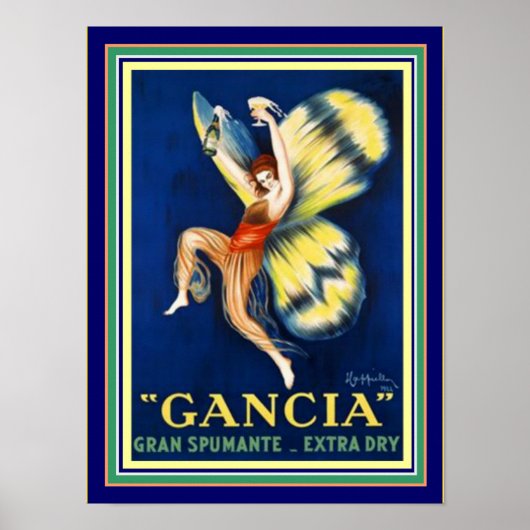 Gancia Ad Poster by Cappiello 12 x 16 ポスター (正面)