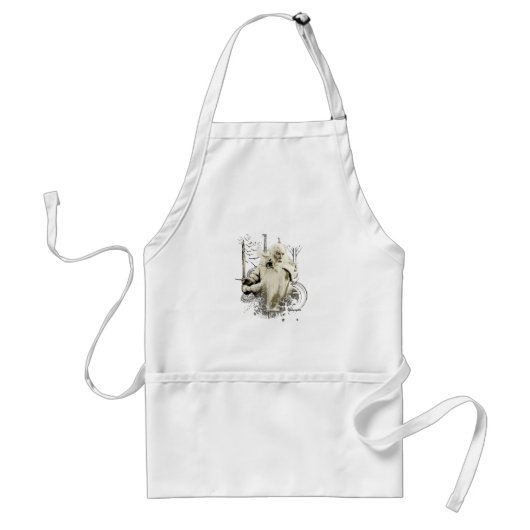 GANDALF™と剣ベクトルコラージュ スタンダードエプロン (正面)