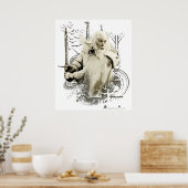 GANDALF™と剣ベクトルコラージュ ポスター (キッチン)