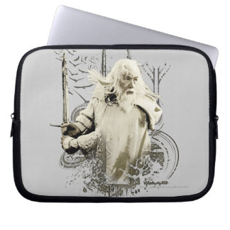 GANDALF™と剣ベクトルコラージュ ラップトップスリーブ