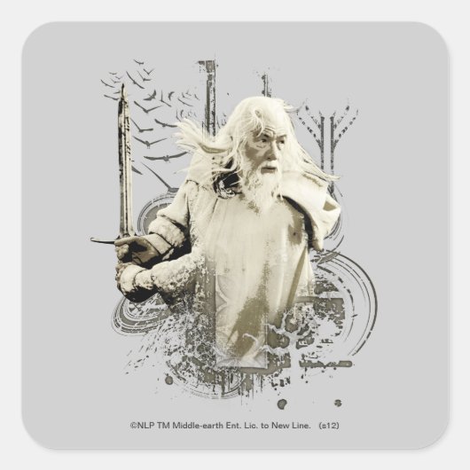 GANDALF™ （ソードベクトルコラージュ付き） スクエアシール (正面)