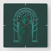 GANDALF™ "Speak Friend And Enter" Doors of Durin スクエア壁時計 (正面)