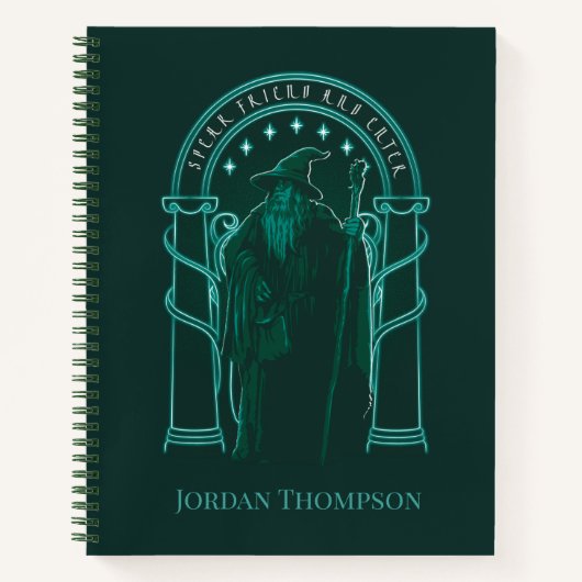 GANDALF™ "Speak Friend And Enter" Doors of Durin ノートブック (正面)