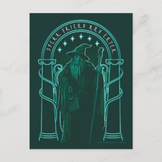 GANDALF™ "Speak Friend And Enter" Doors of Durin ポストカード (正面)