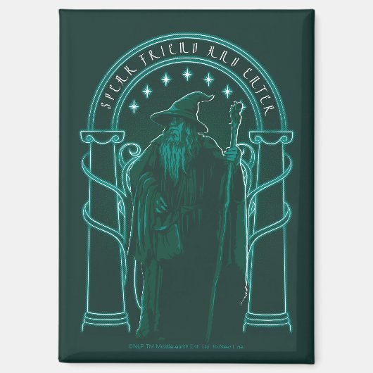 GANDALF™ "Speak Friend And Enter" Doors of Durin マグネット (正面)