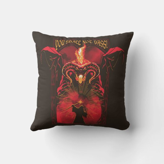 GANDALF™ Vs Balrog "You Shall Not Pass" Graphic クッション (裏面)