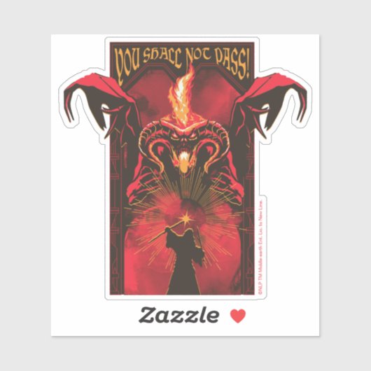 GANDALF™ Vs Balrog "You Shall Not Pass" Graphic シール (シート)