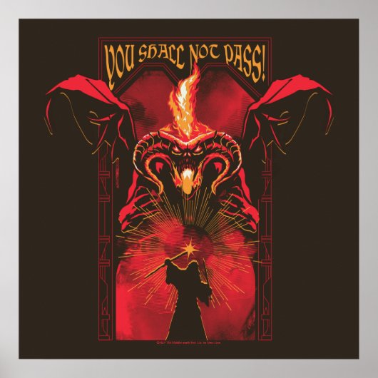 GANDALF™ Vs Balrog "You Shall Not Pass" Graphic ポスター (正面)