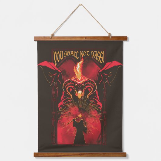 GANDALF™ Vs Balrog "You Shall Not Pass" Graphic 吊り下げ型タペストリー (正面)