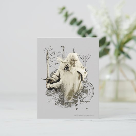 GANDALF™ with Sword Vector Collage ポストカード (スタンド正面)