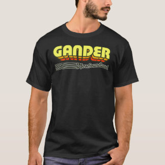 Gander, Newfoundland  Retro Stripes Classic T-Shir Tシャツ