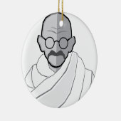 Gandhiのベクトル セラミックオーナメント (右)