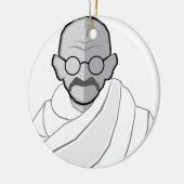 Gandhiのベクトル セラミックオーナメント (左)