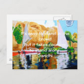 Gandhiの勇気についての感動的な引用文の引用語句 ポストカード (正面/裏面)