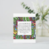 Gandhiの動物の引用文 ポストカード (スタンド正面)