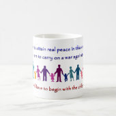 Gandhiの引用文のマグ コーヒーマグカップ (中央)