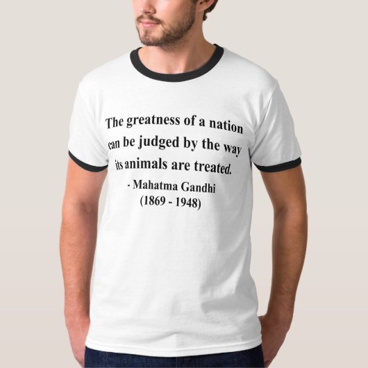 Gandhiの引用文2a Tシャツ (正面)