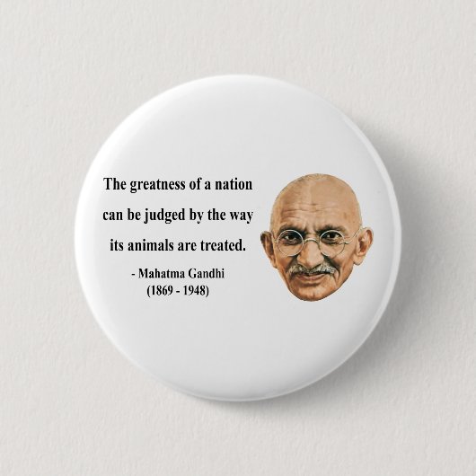 Gandhiの引用文2b 缶バッジ (正面)
