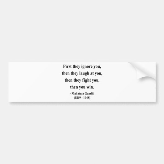 Gandhiの引用文5a バンパーステッカー (正面)
