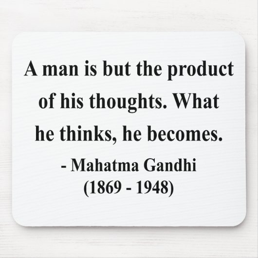 Gandhiの引用文8a マウスパッド (正面)