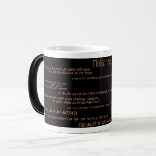 Gandhiの引用文 モーフィングマグカップ (正面左)