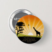 Gandhiの引用文 缶バッジ (正面&裏面)