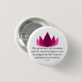 Gandhiの引用文 缶バッジ (正面&裏面)