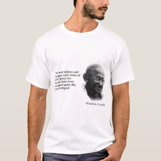 Gandhiの引用文 Tシャツ