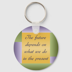 Gandhiの感動的な引用文Keychain キーホルダー