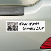 、Gandhiは何をします編む、gandhiか。 バンパーステッカー (車上)