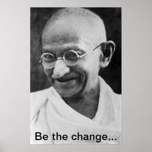 Gandhiは「変更」ポスターです ポスター