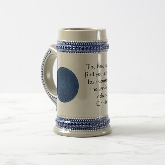 Gandhi感動的引用文について救済 ビールジョッキ (正面左)