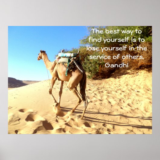 Gandhi感動的引用文について救済 ポスター (正面)