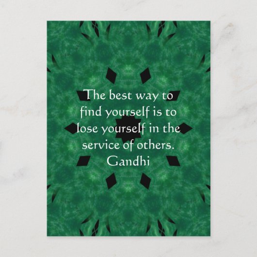 Gandhi感動的引用文について救済 ポストカード (正面)
