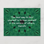 Gandhi感動的引用文について救済 ポストカード (正面)