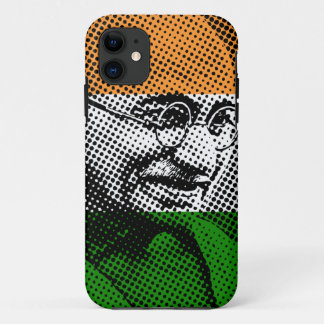 Gandhi + インドの旗のiPhone 5cケース iPhone 11 ケース