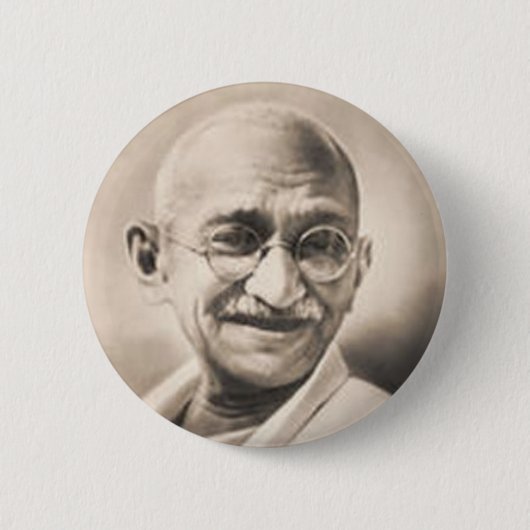 Gandhi 缶バッジ (正面)