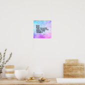 Gandhi quote be the change blue and purple ポスター (キッチン)