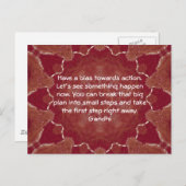 Gandhi Wisdom Quotationアクションことわざ ポストカード (正面/裏面)