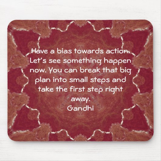 Gandhi Wisdom Quotationアクションことわざ マウスパッド (正面)