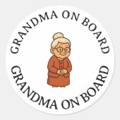 Gandma On Board ラウンドシール (正面)