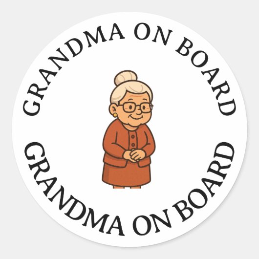 Gandma On Board ラウンドシール (正面)