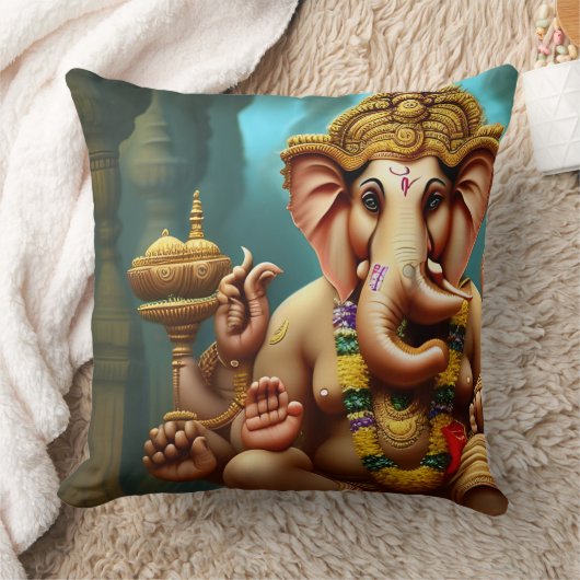 Ganeshが自撮り クッション (ブランケット)