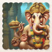 Ganeshが自撮り ペーパーコースター (正面)